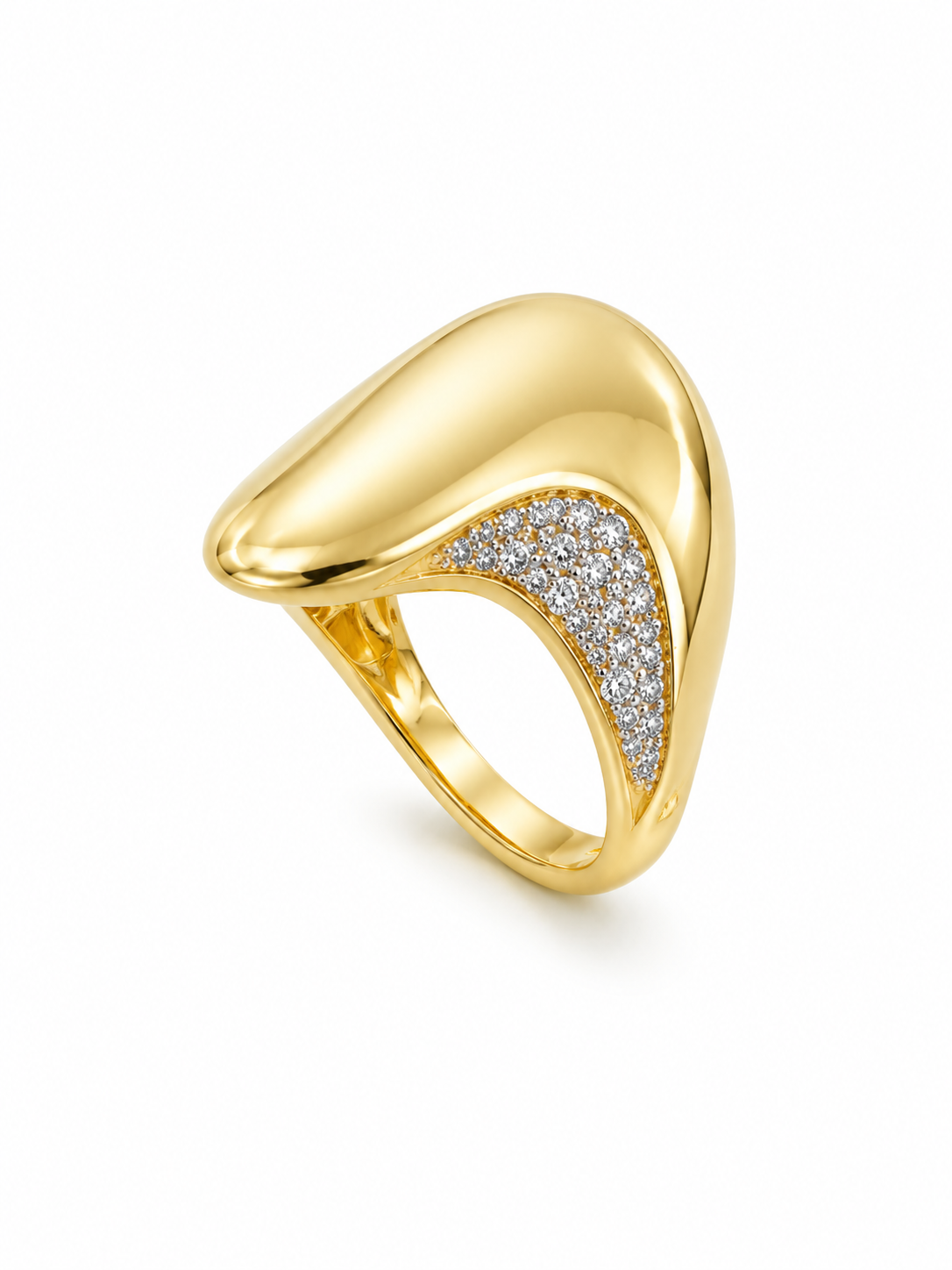 10KT PUFFY RING Size 8.5-9.5 Weigth 4.5GR