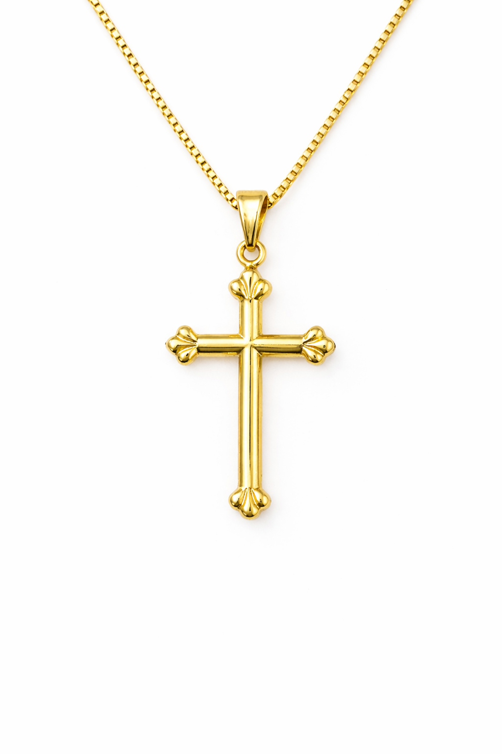 14KT MODERN CROSS PENDANDT Weight 0.5GR