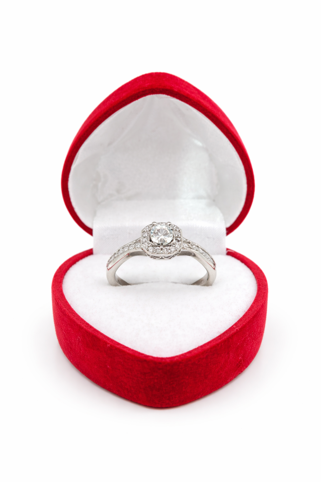 14KT SQUARE STONE CENTER ELEGANT DIAMOND RING Size 9 Weigth 4.4GR