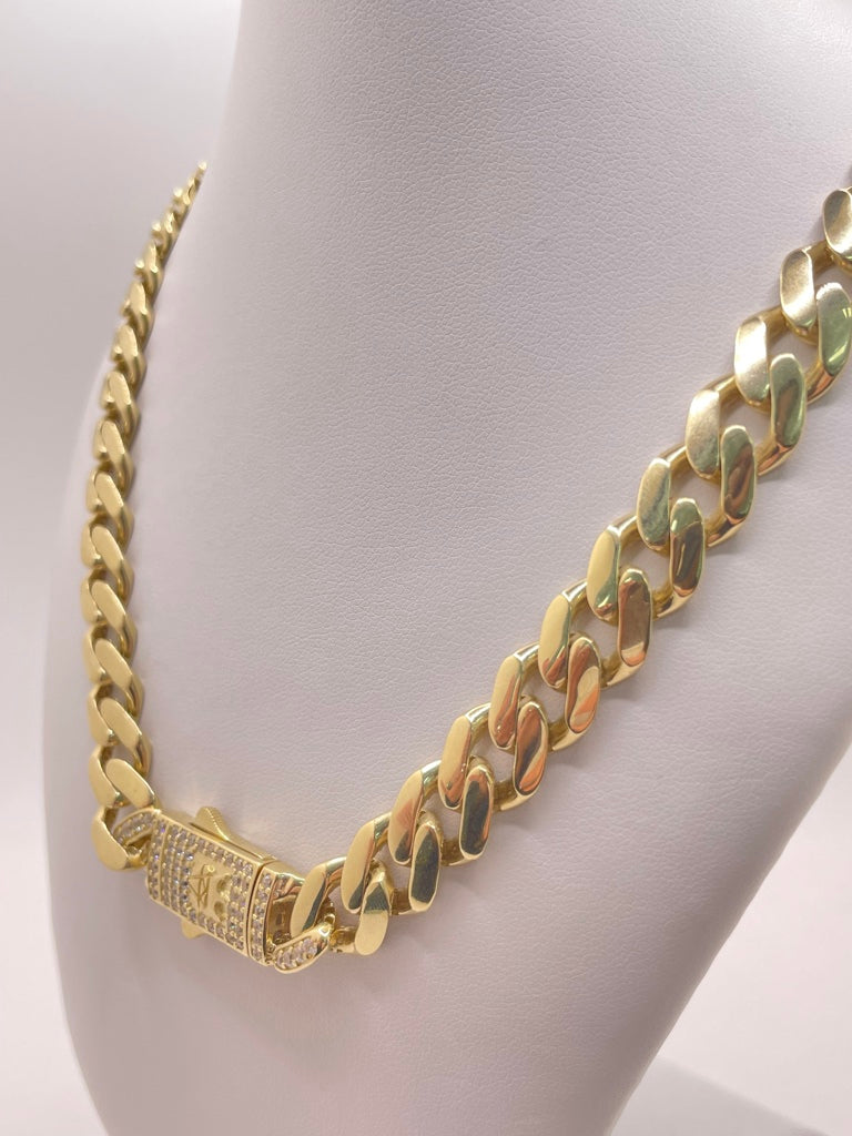 14KT MONACO STYLE CHAIN Size 20INCH 11MM Weight 40.1GR