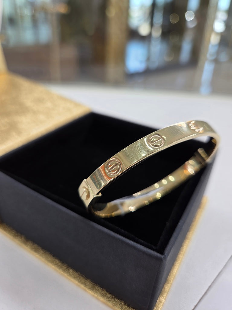 10KT  BRACELET+BANGLE Size 6MM Weigth 9GR