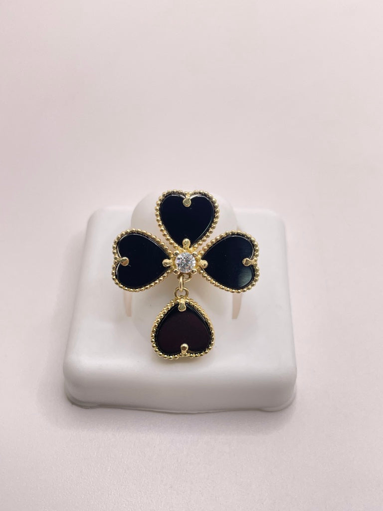 10KT FLOWER RING Size 6.5 Weigth 4.31GR