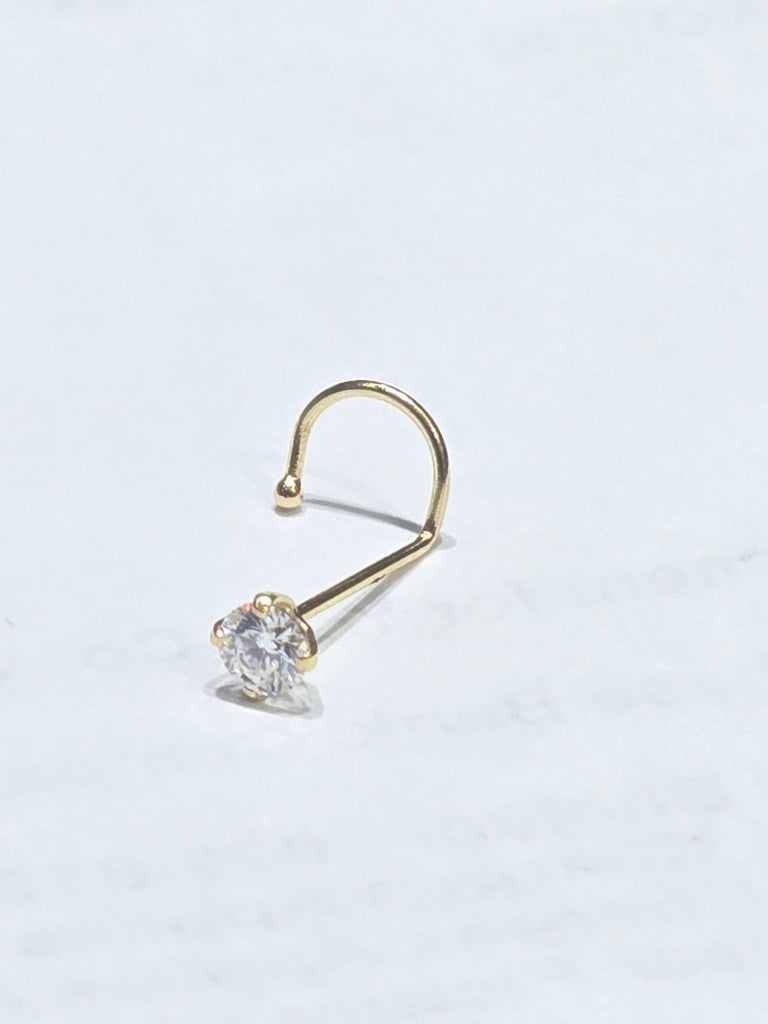 14KT MOISSANITE PIERCING EARRINGS