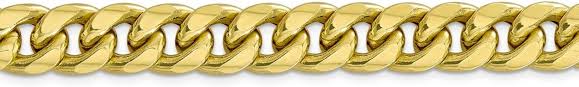 14KT SEMISOLID MIAMI CUBAN CHAIN Size 22INCH 10MM Weight 54.6GR