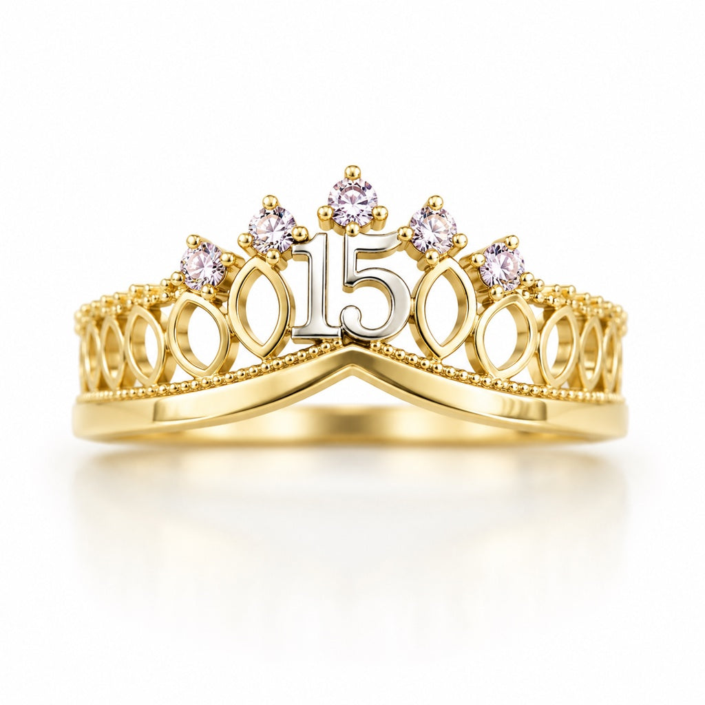 10KT 15ANERA RING Size 7.5-8 Weigth 1.2GR