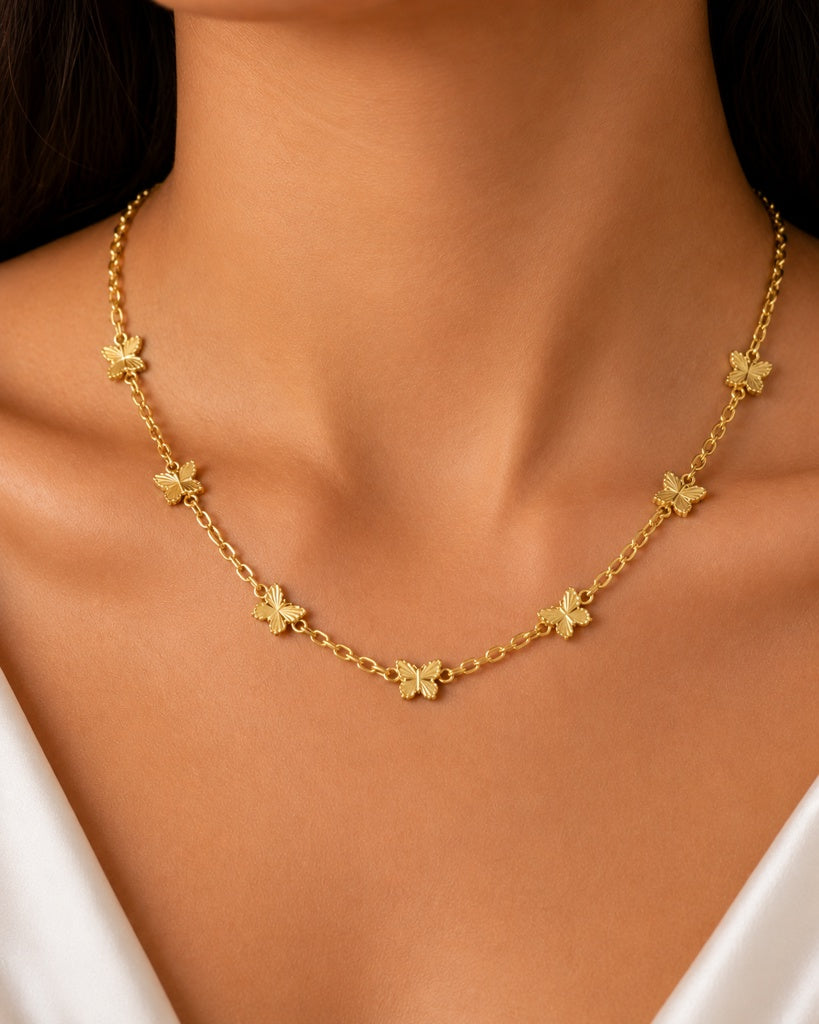 10K BUTTERFLY ROLO CHAIN Size 18INCH 2MM