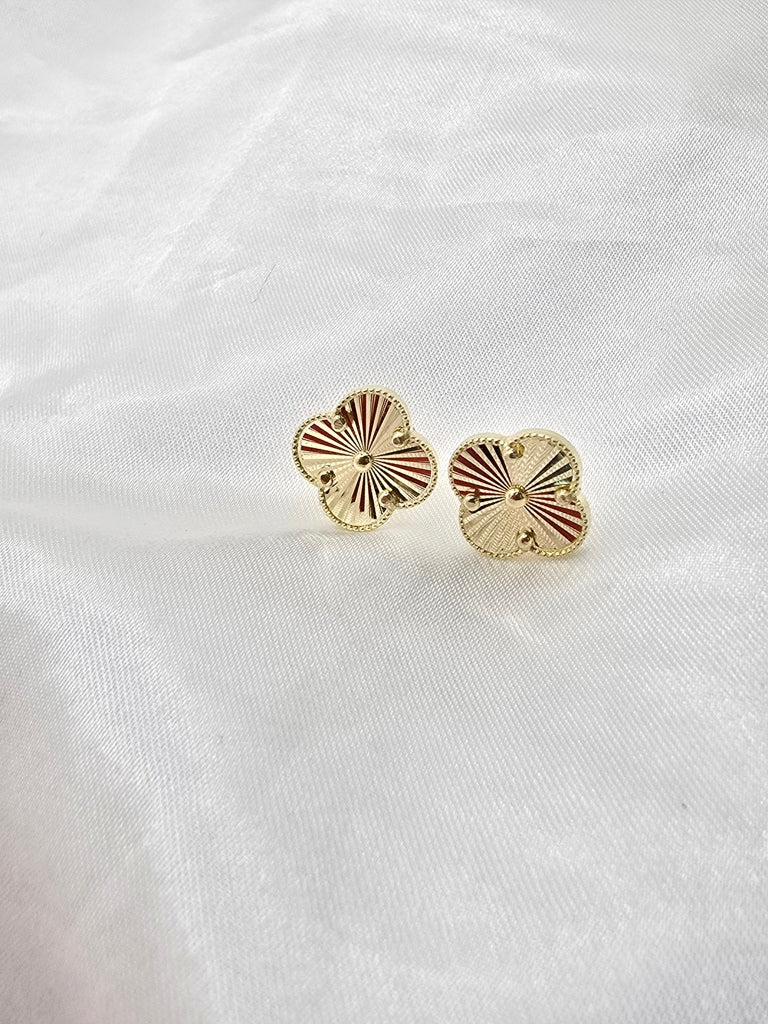 10KT FLOWER EARRINGS Size MEDIUM Weigth 2.2GR