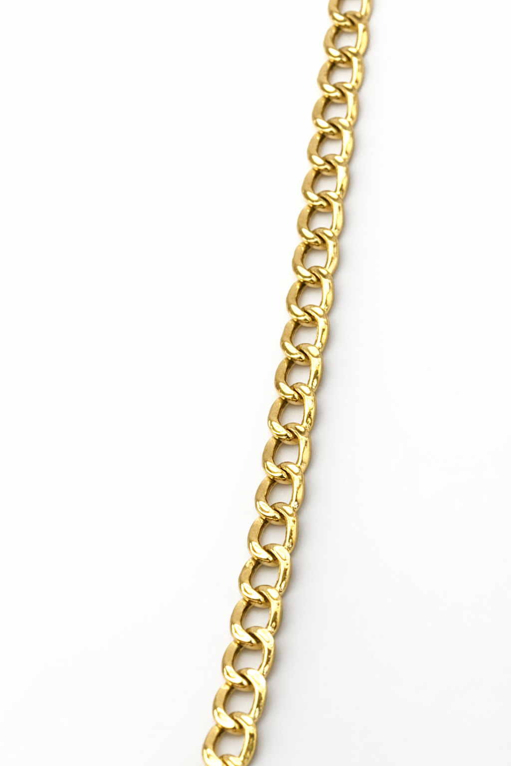 14KT HOLLOW CUBAN CURB FLAT CHAIN Size 20INCH 2MM Weigth 2.1GR