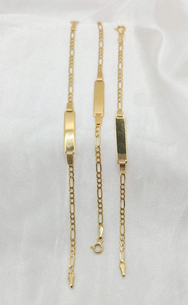 14KT BABY ID FIGARO BRACELET Size 5.5INCH - 6INCH Weight 1.5GR