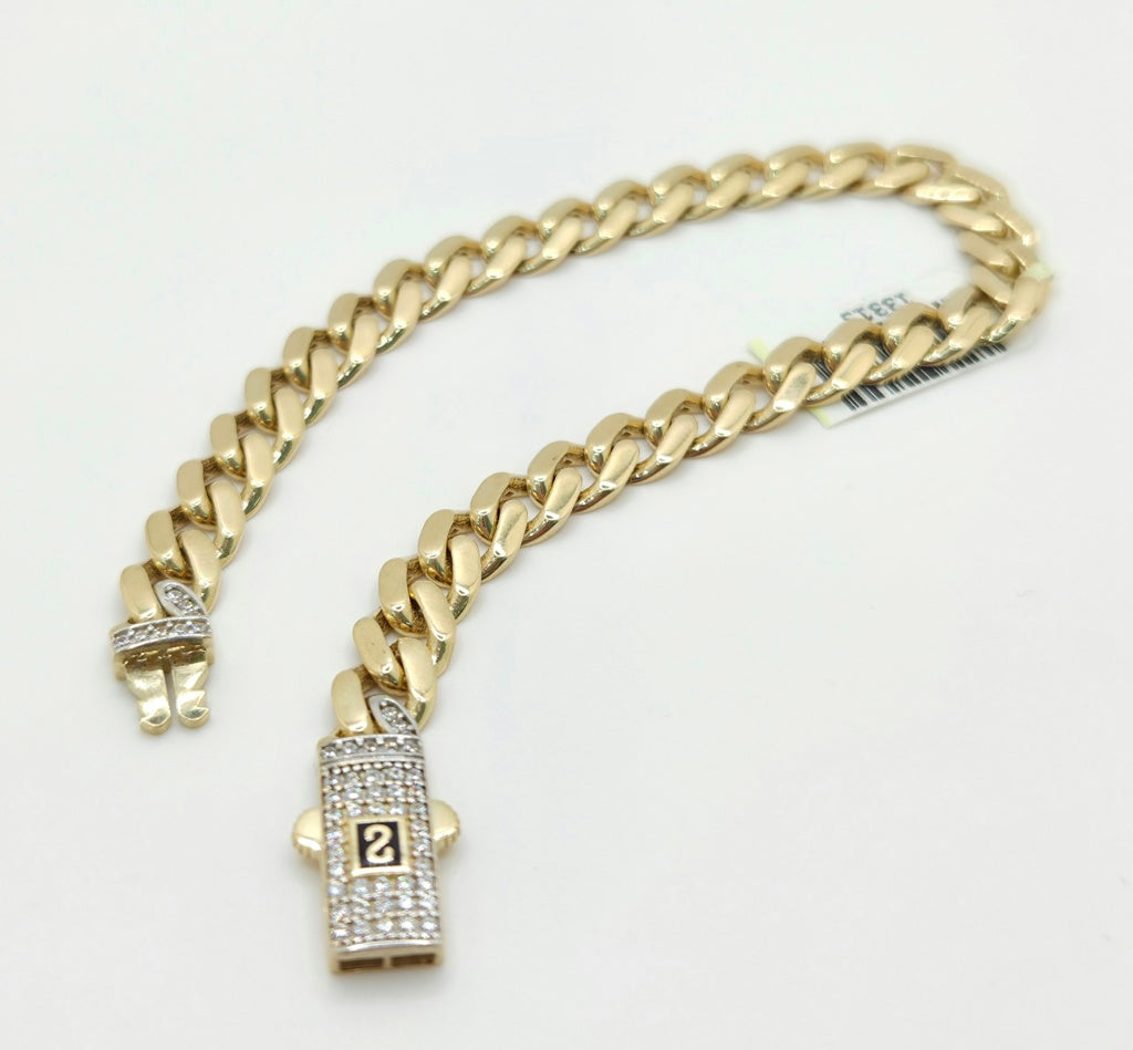14KT MONACO STYLE BRECELET Size 7INCH 5MM Weight 6.8GR