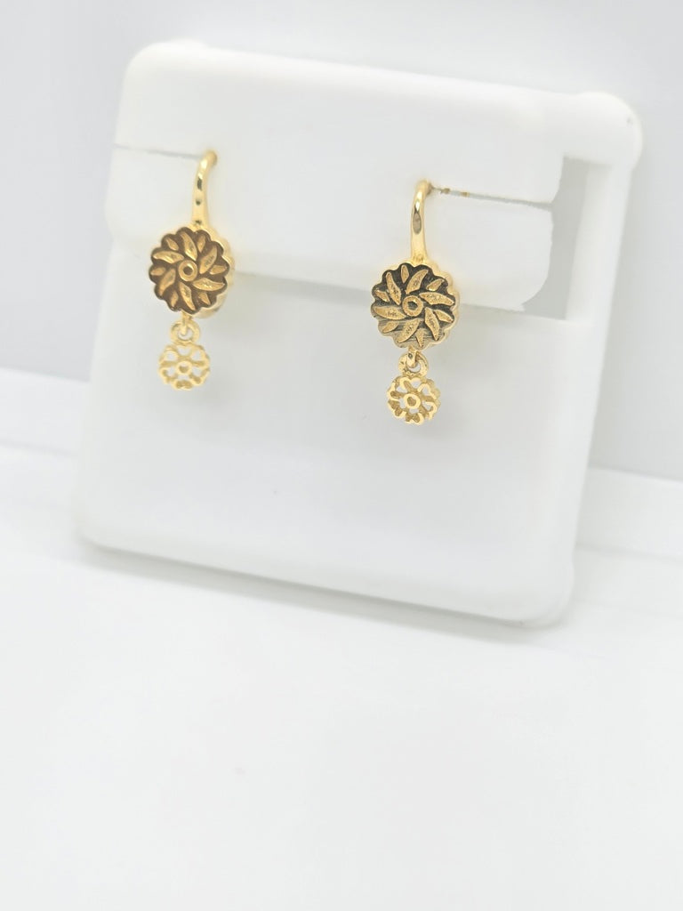 10K SUNFLOWER SMALL EARRINGS