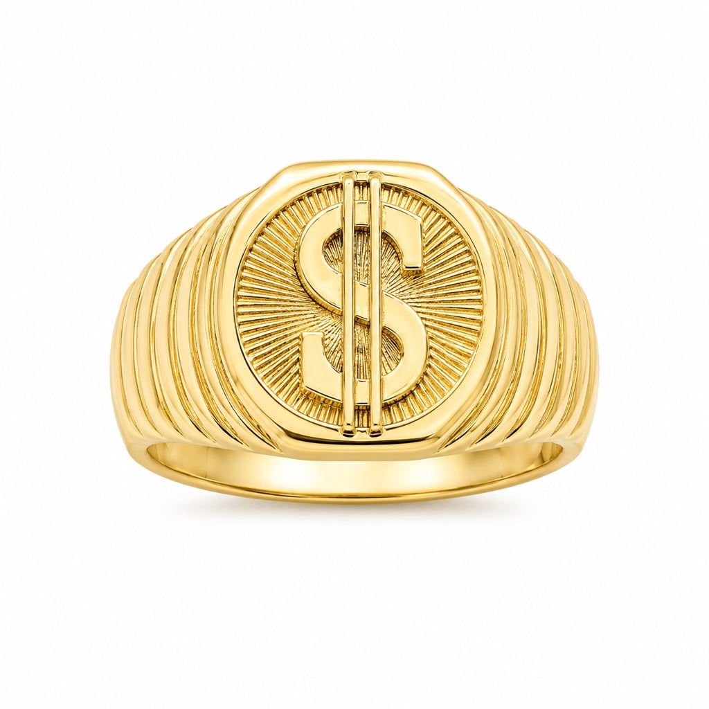 10KT ROUND MONEY RING Size SIZE 11 Weigth 6.8GR