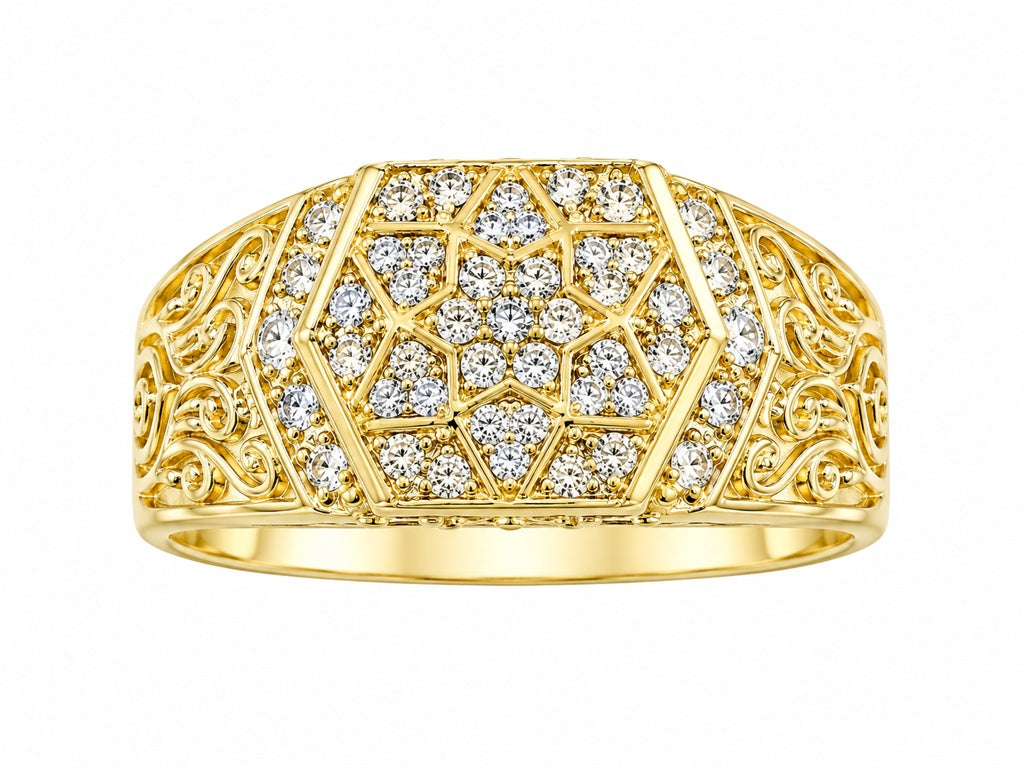 10KT SQUARE RING Size 11-11.5