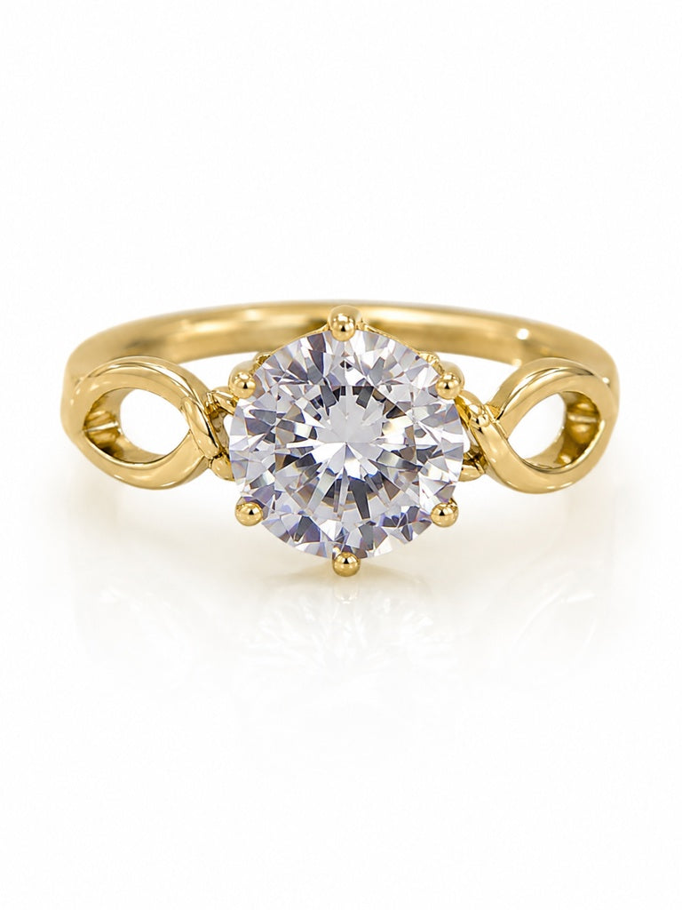 10KT ENGAGEMENT RING Size 7.5 Weigth 2GR