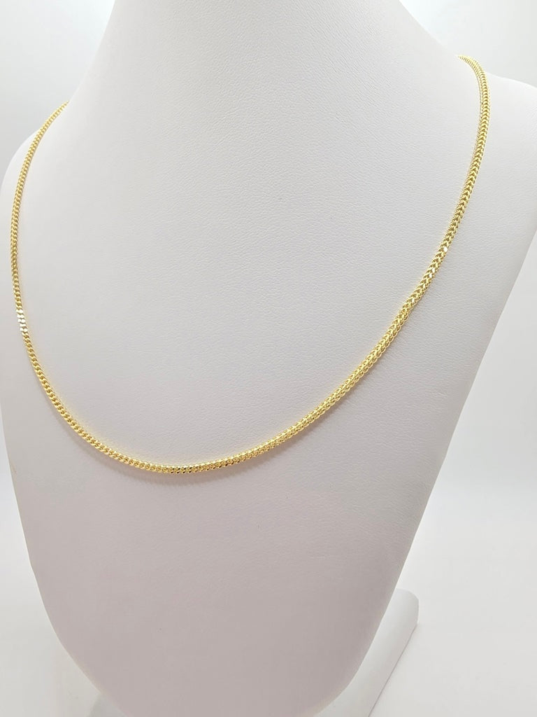 10KT HOLLOW FRANCO CHAIN Size 18INCH 1.5MM Weight 1.8GR