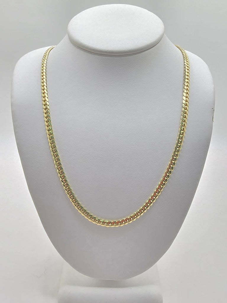 10KT SOLID MIAMI CUBAN CHAIN 18INCH 3MM Weight 13.3GR