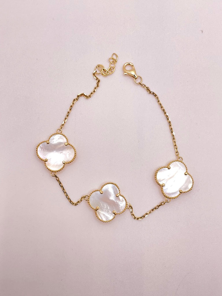 10KT FLOWER BRACELET Size 8INCH Weigth 4.1GR