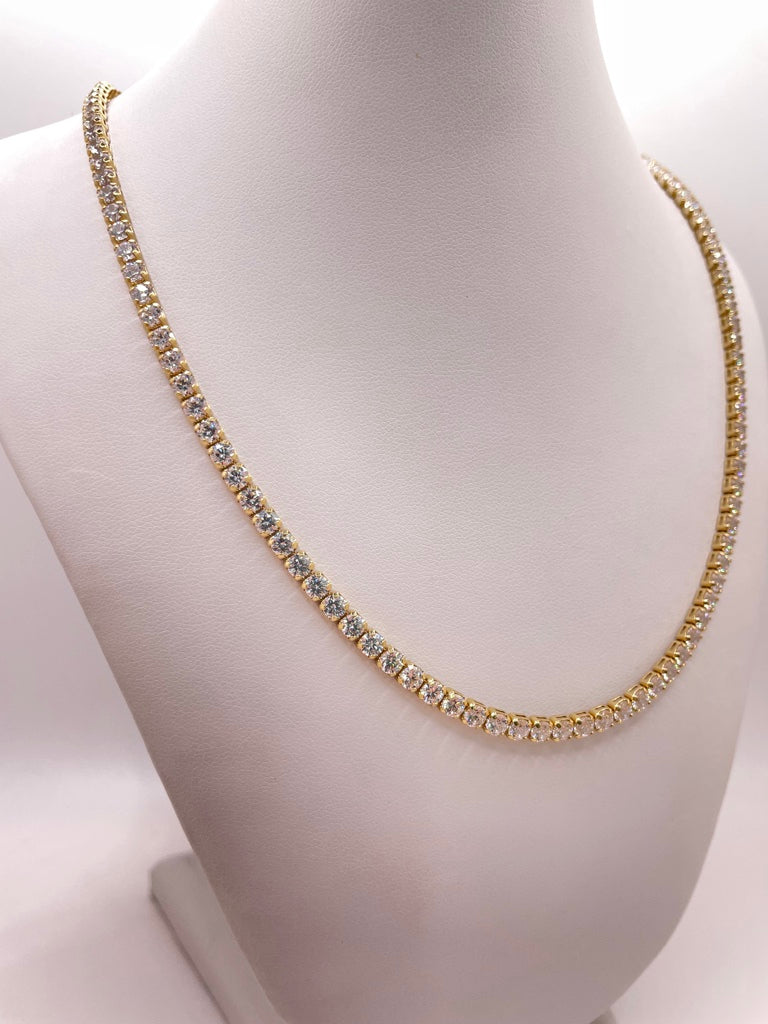 10KT TENNIS CHAIN 22INCH 3.5MM