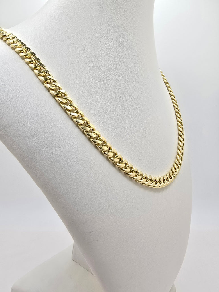 10KT SEMISOLID MIAMI CUBAN CHAIN Size 24INCH 6MM Weight 21.2GR