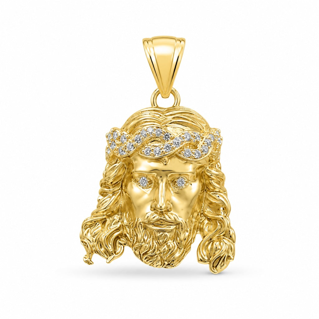 10KT JESUS FACE PENDANT Size