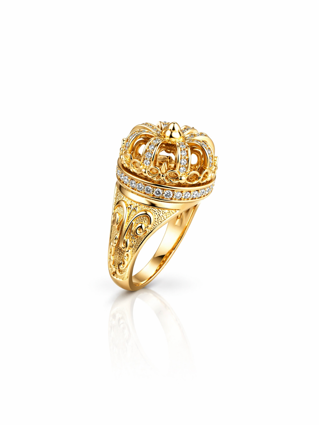 10KT ROYAL CROWN RING Size 10-11 Weigth 7.60GRS