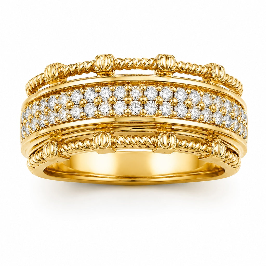 14KT DIAMOND BAND RING Size 10