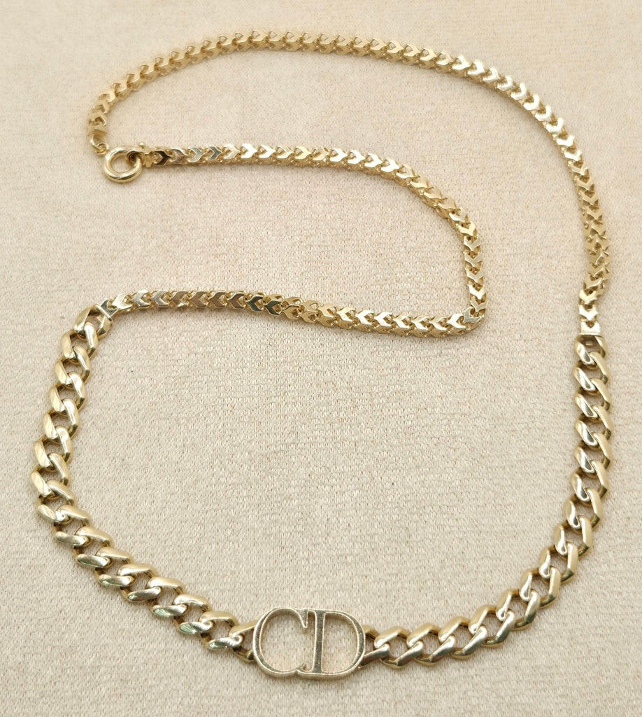 14KT "CD" FRANCO & MONACO STYLE NECKLACE Size 20INCH Weight 18.8GR