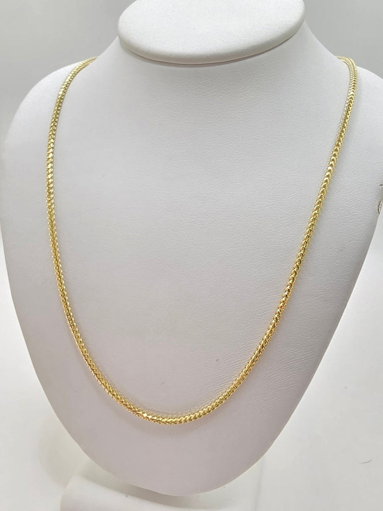 10KT SOLID FRANCO CHAIN Size 22INCH 1.8MM Weight 7.5GR