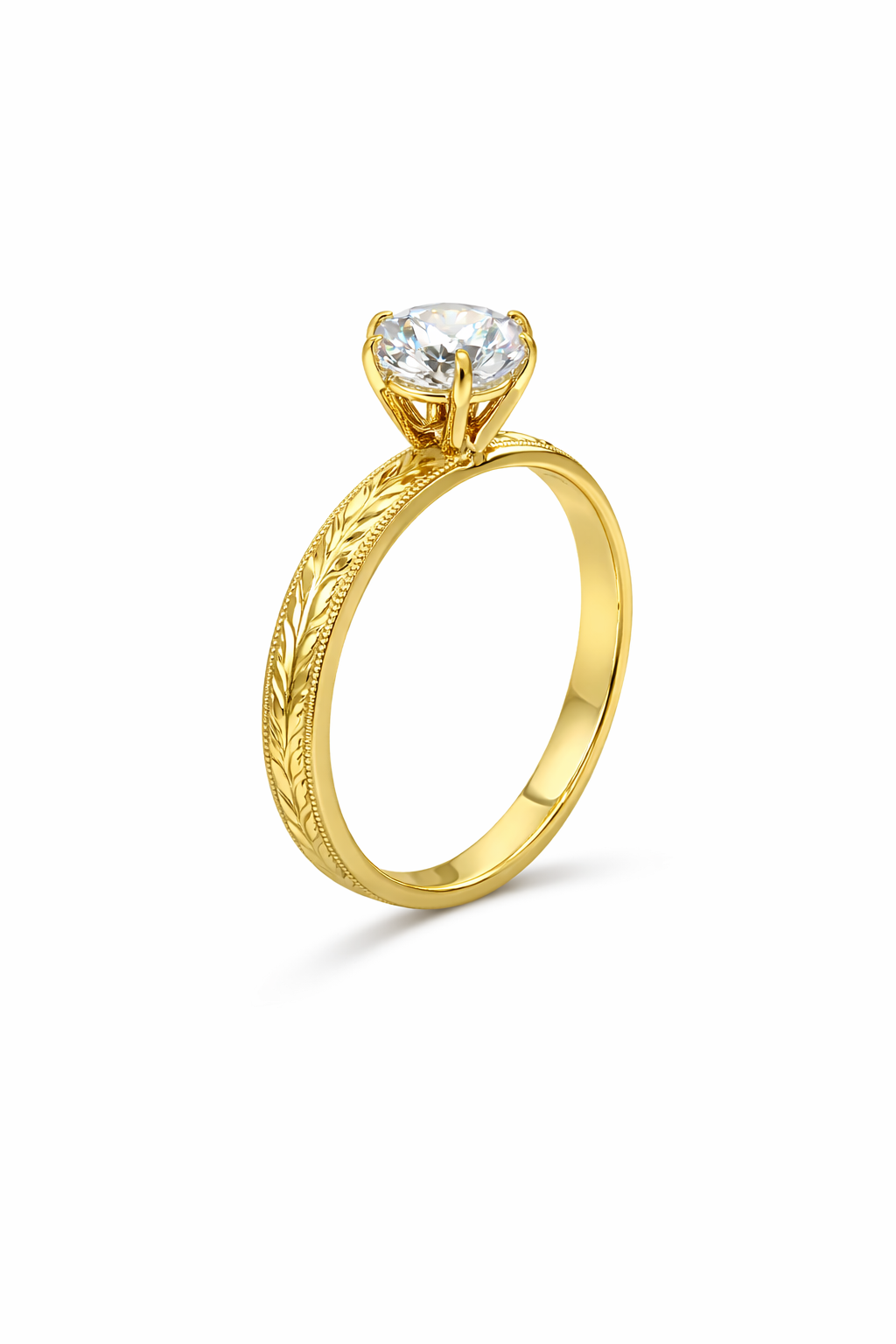 10KT DIAMOND CUT DETAILS PROMISE RING Size 7 Weigth 2.3GR
