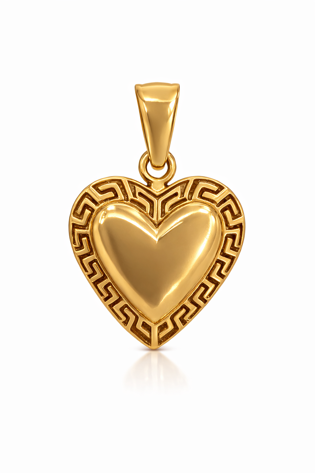 14KT GREEK FRAME HEART PENDANT Weigth 2.4GR