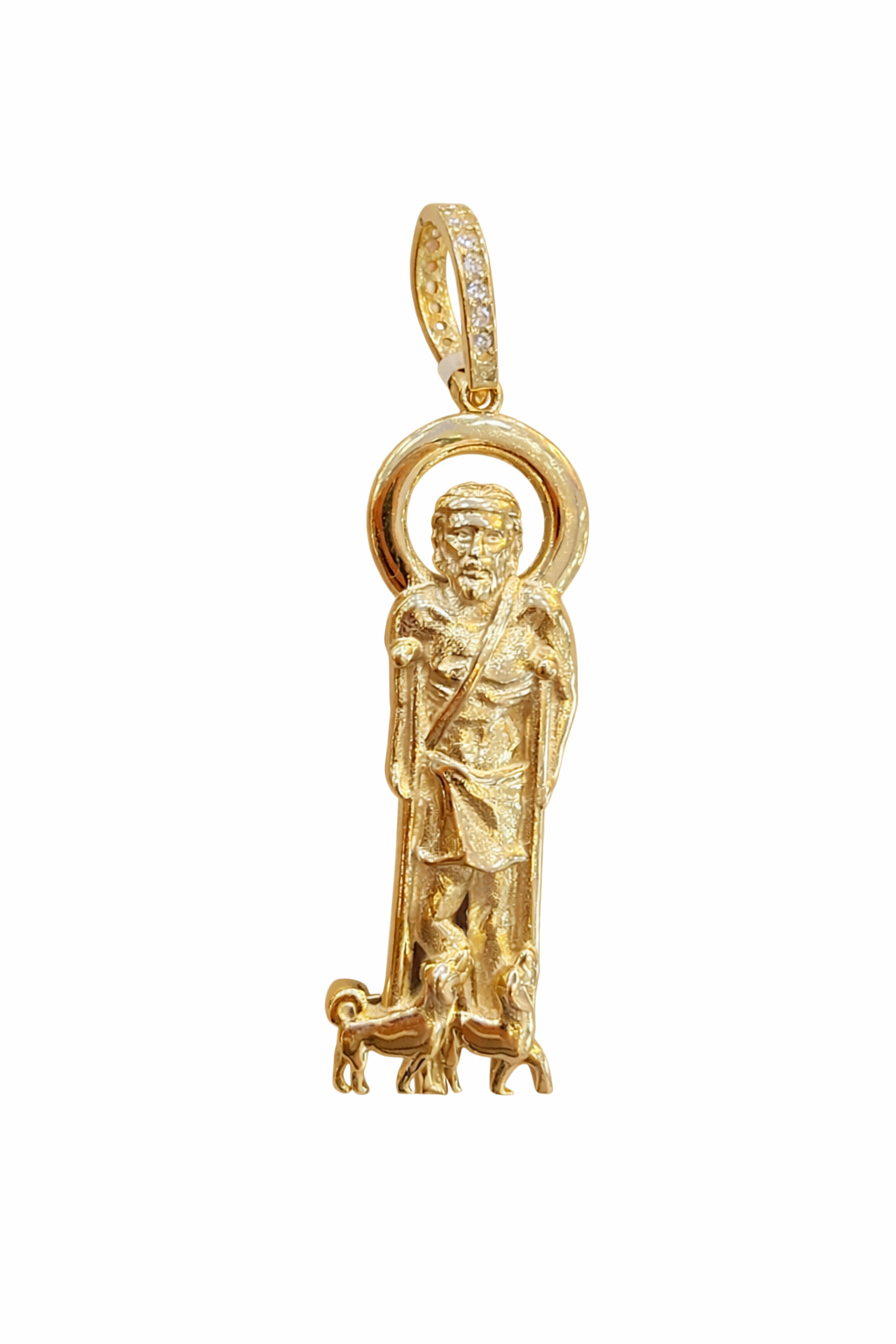 10KT LARGE YELLOW GOLD SAN LAZARO PENDANT Size LARGE Weigth 3.8GR