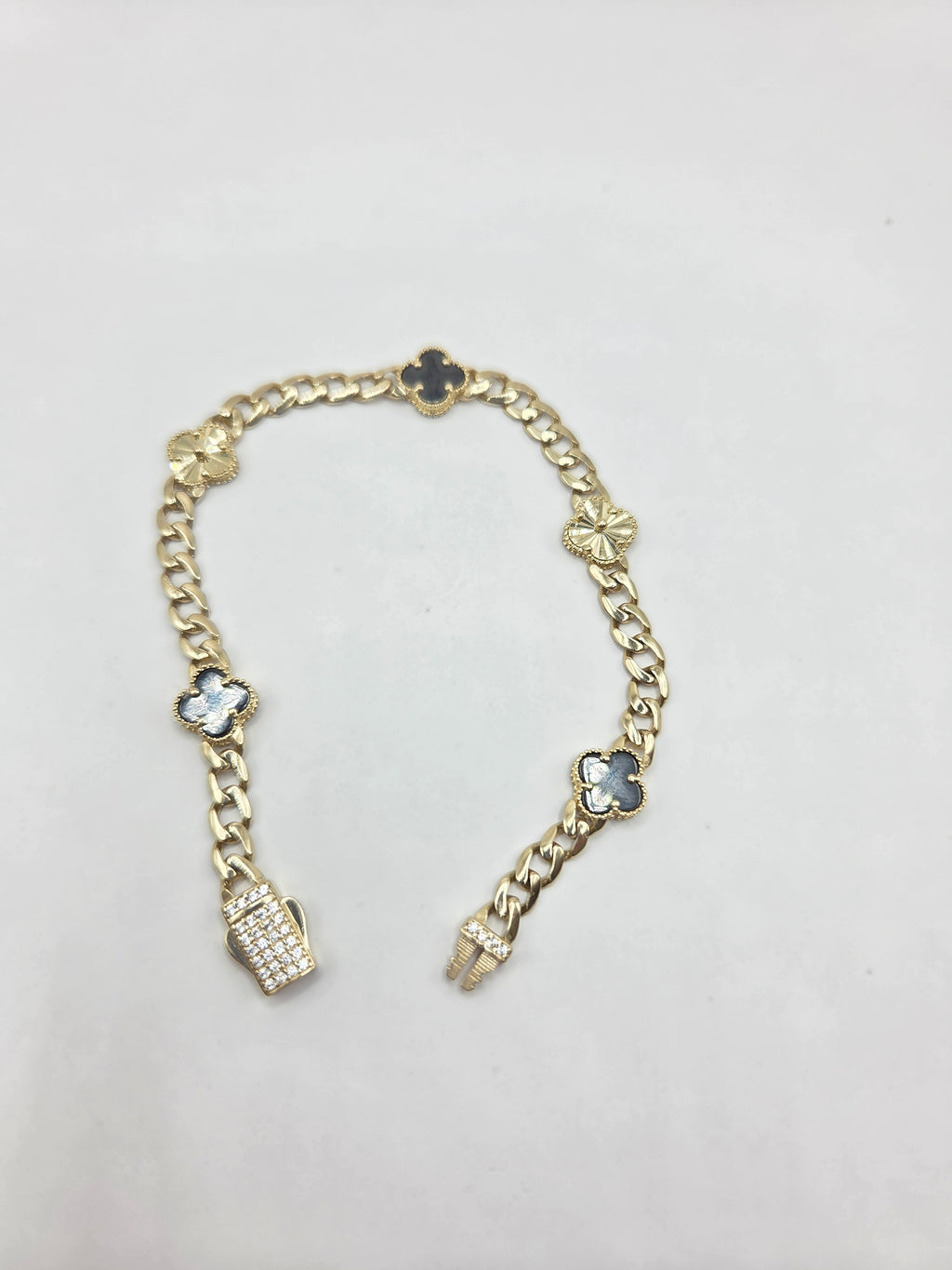 14KT FLOWER BRACELET Size 7INCH 5MM Weigth 6.9GR