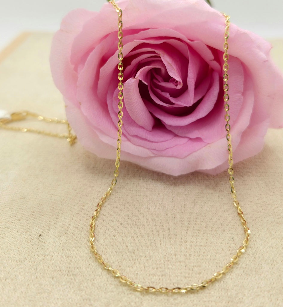 10KT ROLO CHAIN Size 18INCH 2MM Weight 3.6GR