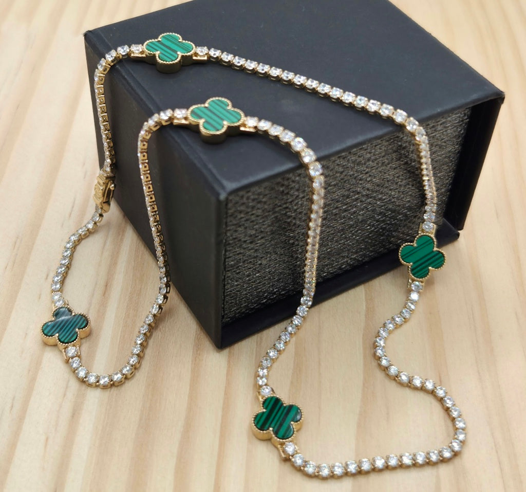 10KT FLOWER NECKLACE Size 18INCH 2MM Weigth 11.6GR