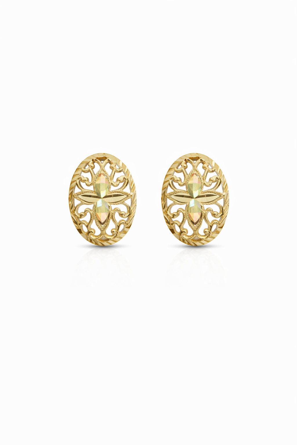 14KT VINTAGE SILHOUETTES EARRINGS  Weigth 4GR
