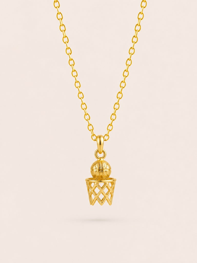 10KT EXTRA SMALL BASKETBALL NET PENDANT Size XS Weigth 0.5GR