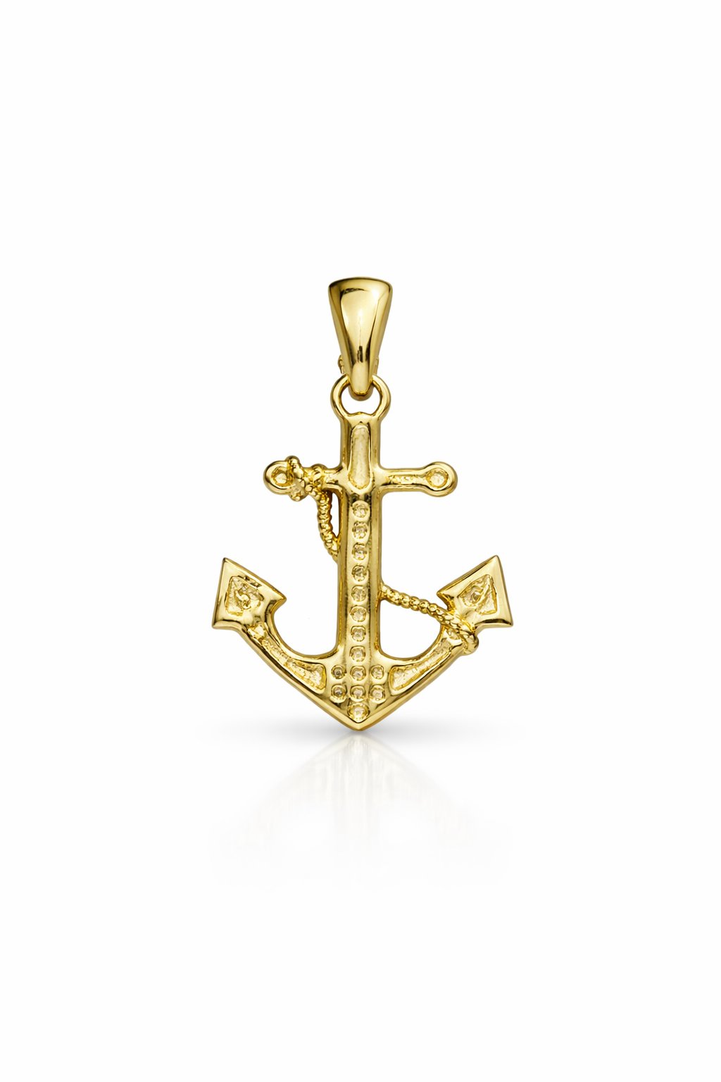 10KT YELLOW GOLD ANCHOR DIAMOND PENDANT Size  Weigth 1.1GR