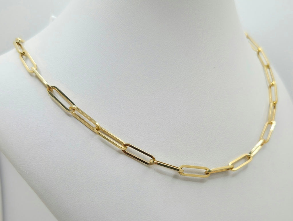 14KT PAPER CLIP CHAIN Size 20 INCH 5MM Weight 16GR