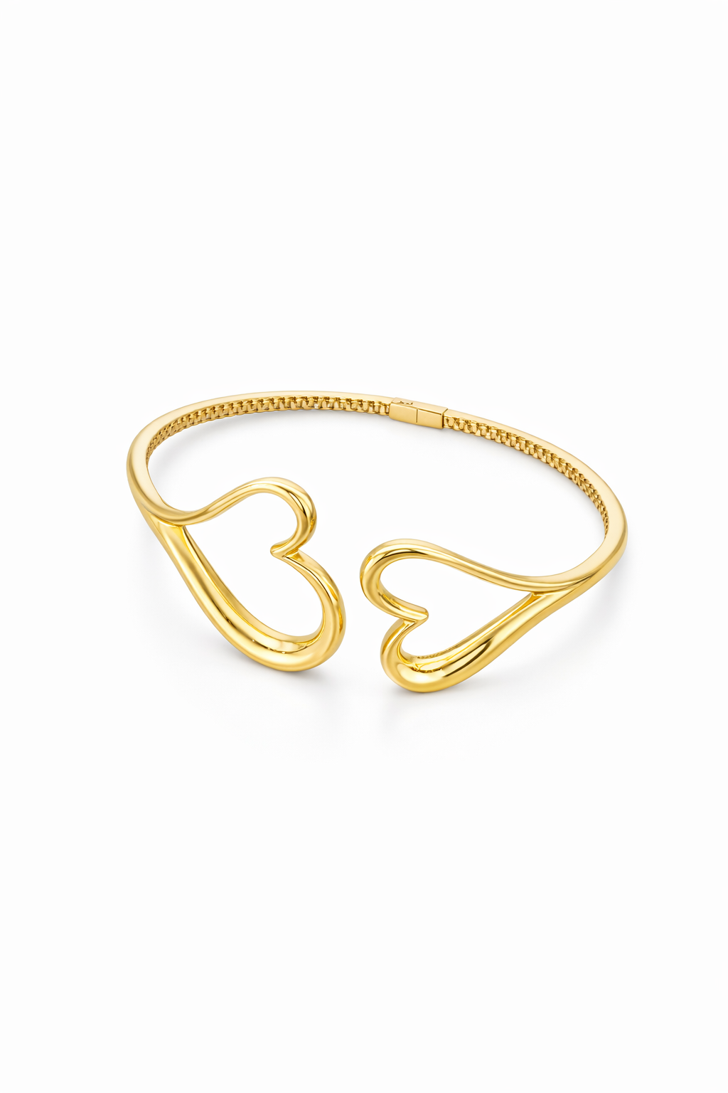 10KT ELEGANT HEART SILHOUETTE  BANGLE Size  Weigth 8.4GR