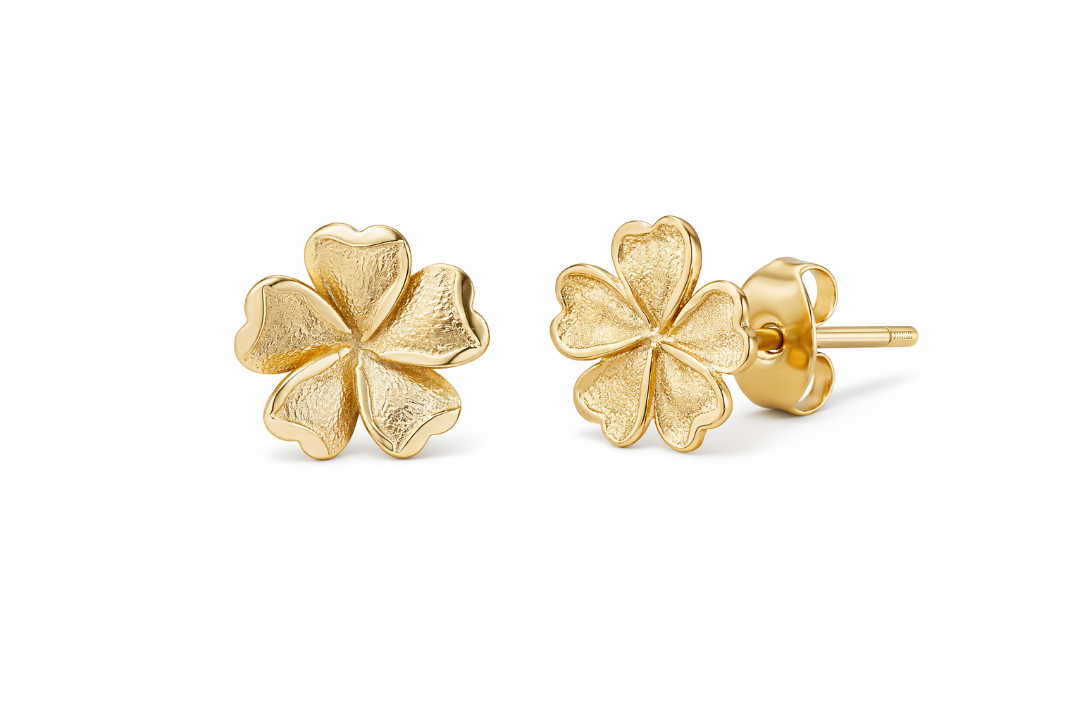 10KT HAWAIIAN FLOWER EARRINGS Weigth 2.5GR
