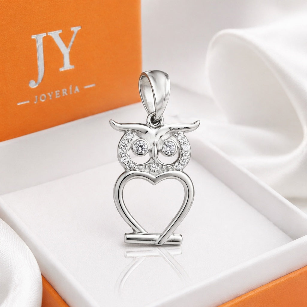 PENDANT OWL 925 SILVER JEWELRY Weight 2.28GR