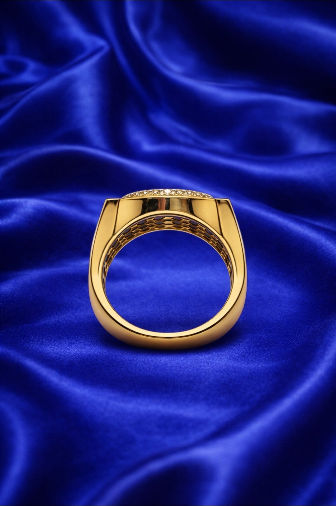 10KT NUGGETS DETAILS CENTENARY MAN'S RING Size 12 Weigth 6GR