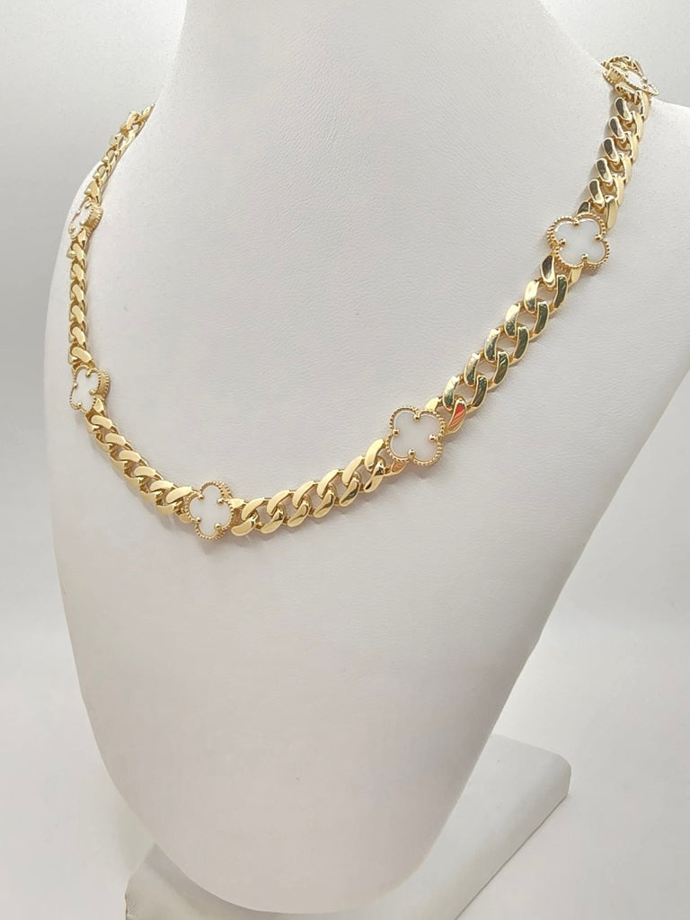 14KT FLOWER NECKLACE Size 18INCH Weigth 24.4GR