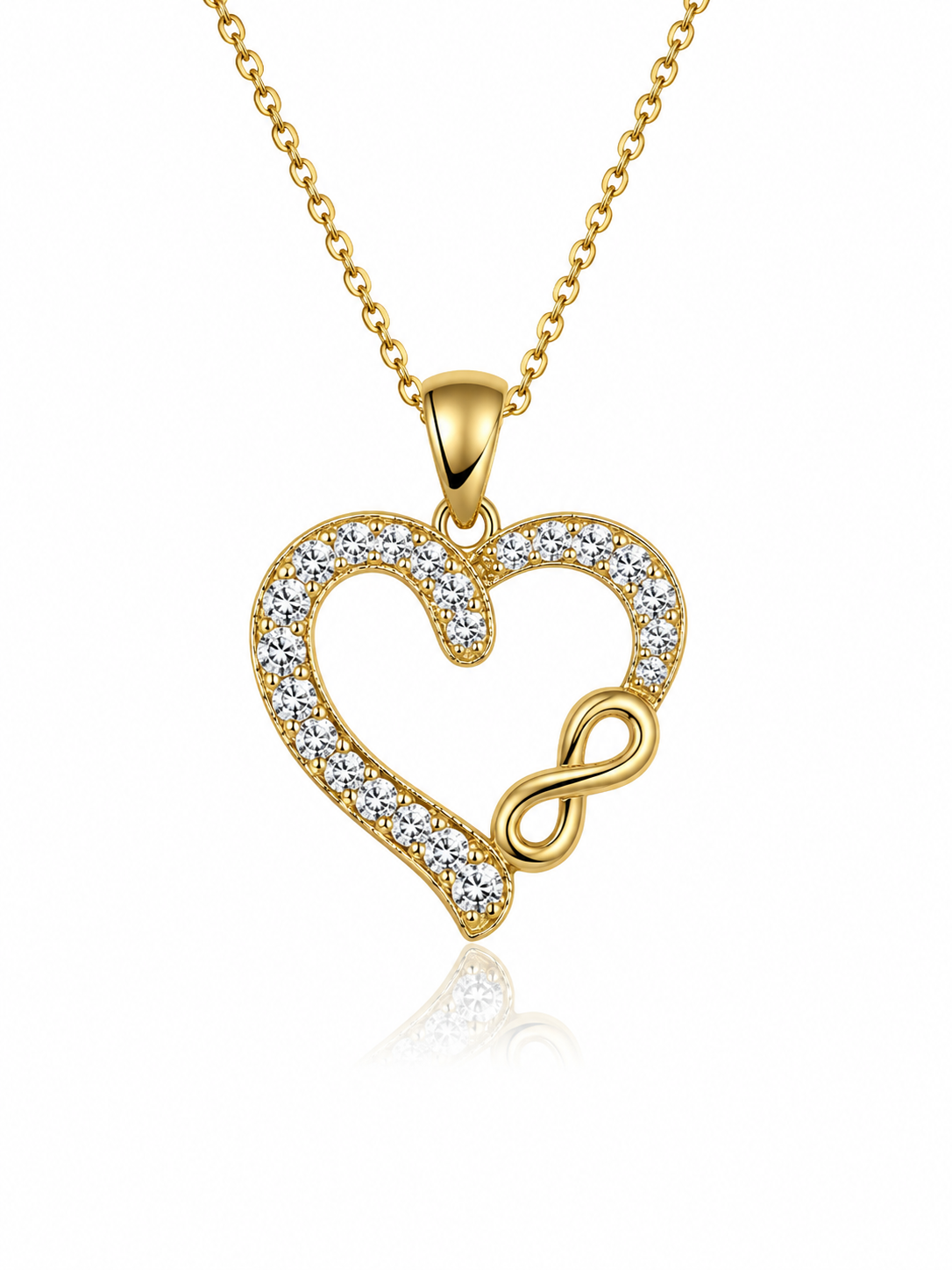 10KT CZ HEART PENDANT Weigth 2.9GR