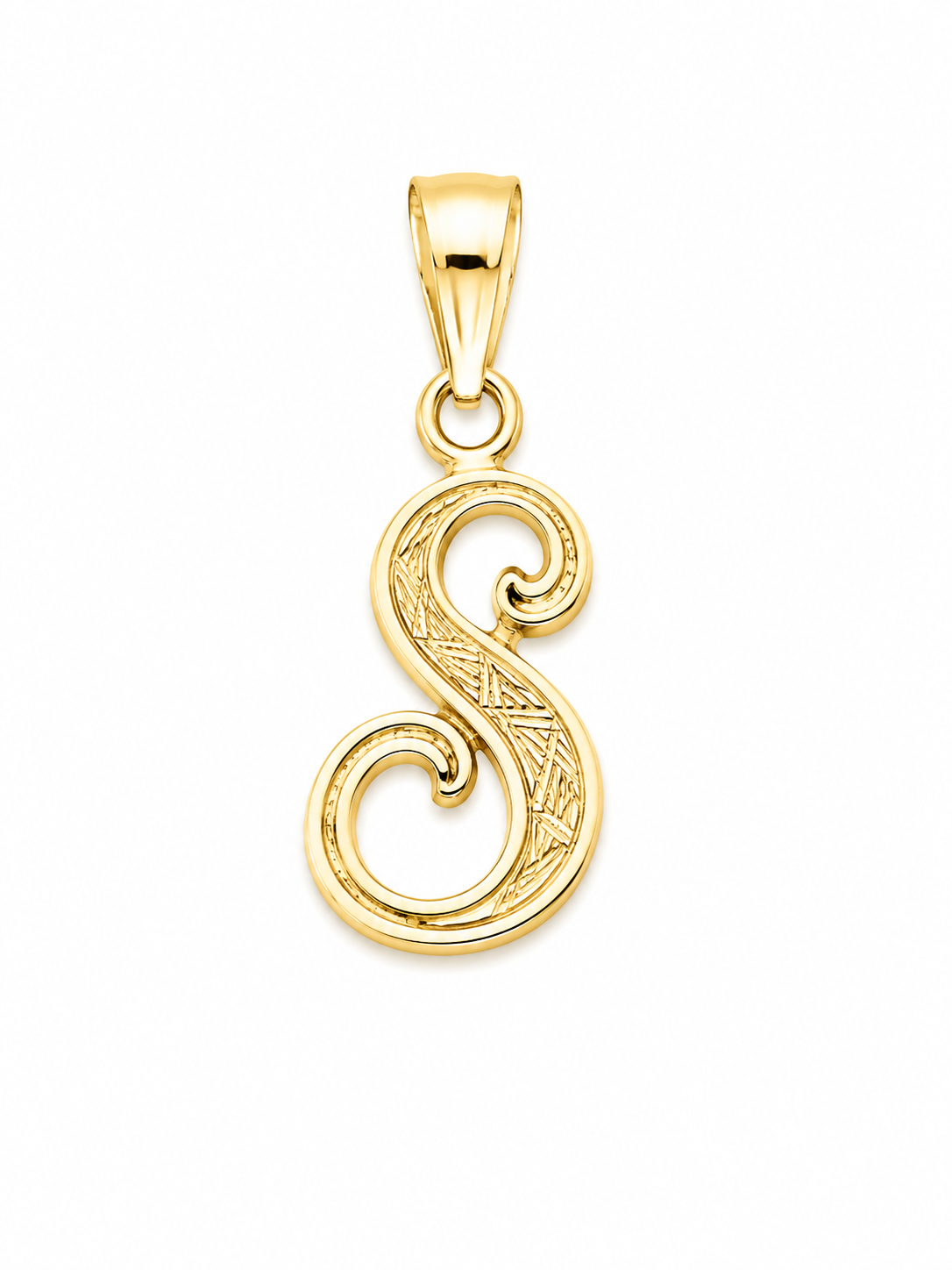 10K S LETTERS PENDANT Size S