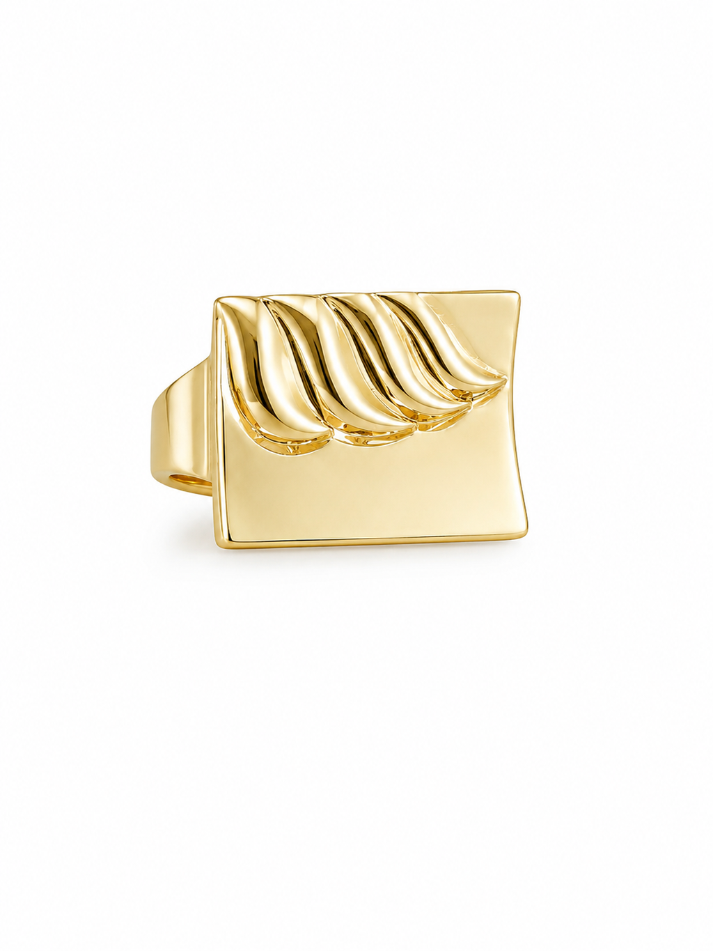 10K MODERN RING Size 8