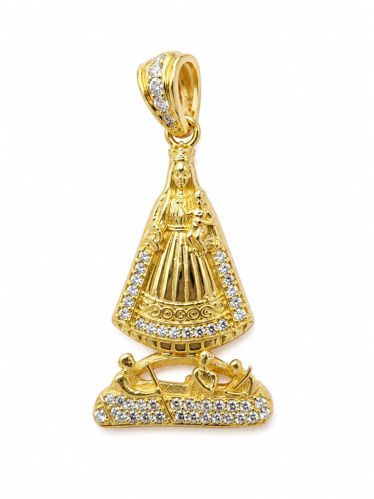 14KT CZ DETAIL SMALL CARIDAD PENDANT Weight 2.3GR