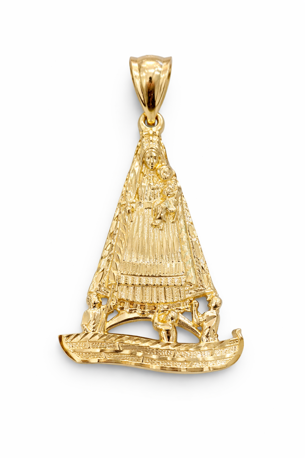 10KT VIRGEN DE LA CARIDAD PENDANT Size  Weigth 3.9GR