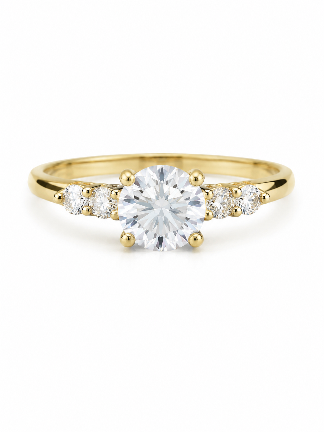 10K THREE STONES PROMISE RING Size 7