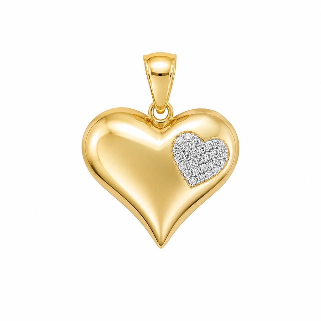 10KT HEART PENDANT Size  Weigth 2GR